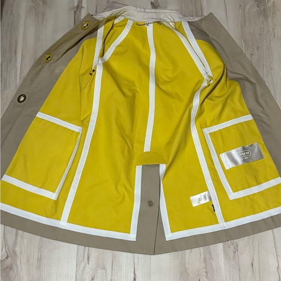 Coach Women's Trench Coat in Navy and Beige Size xs - Picture 8 of 15